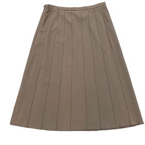 Laundry by Shelli Segal Dark Tan Seamed Skirt